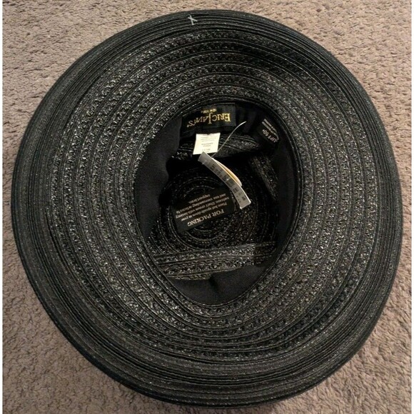 Eric Javits Squishee Shade Metallic Silk Blend UPF Straw Hat OSFA Made in USA - Picture 5 of 8